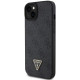 Juodas dėklas Apple iPhone 15 Plus telefonui "Guess PU 4G Strass Triangle Metal Logo Case"