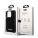 Juodas dėklas Apple iPhone 15 Pro telefonui "Karl Lagerfeld Rhinestone Plate Metal Logo Case"