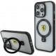 Juodas dėklas Apple iPhone 15 Pro telefonui "Ferrari Ring Stand MagSafe Case"