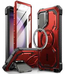 Raudonas dėklas Samsung Galaxy S24 Ultra telefonui "Supcase IBLSN Armorbox Mag Magsafe"