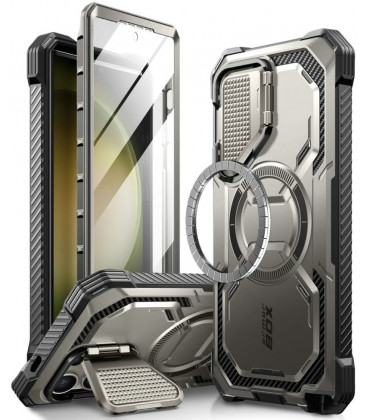 Pilkas dėklas Samsung Galaxy S24 Ultra telefonui "Supcase IBLSN Armorbox Mag Magsafe"
