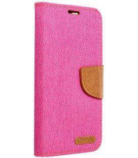 Rožinis / rudas atverčiamas dėklas Samsung Galaxy A14 4G / 5G telefonui "Canvas Book"