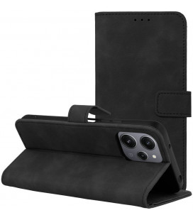 Juodas atverčiamas dėklas Xiaomi Redmi 12 4G / 5G telefonui "Tender Book"