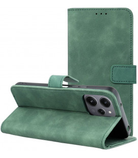 Žalias atverčiamas dėklas Xiaomi Redmi 12 4G / 5G telefonui "Tender Book"