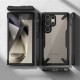 Juodas / skaidrus dėklas Samsung Galaxy S24 Ultra telefonui "Ringke Fusion X"