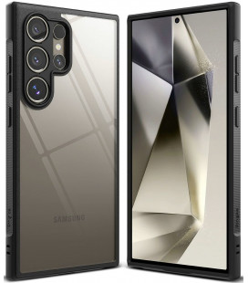 Juodas / skaidrus dėklas Samsung Galaxy S24 Ultra telefonui "Ringke Fusion Bold"