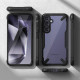 Juodas / skaidrus dėklas Samsung Galaxy S24 telefonui "Ringke Fusion X"