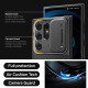 Juodas dėklas Samsung Galaxy S24 Ultra telefonui "Spigen Optik Armor"