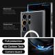 Skaidrus (Baltas) dėklas Samsung Galaxy S24 Ultra telefonui "Spigen Ultra Hybrid Onetap Ring Magsafe"