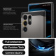 Pilkas dėklas Samsung Galaxy S24 Ultra telefonui "Spigen Tough Armor"
