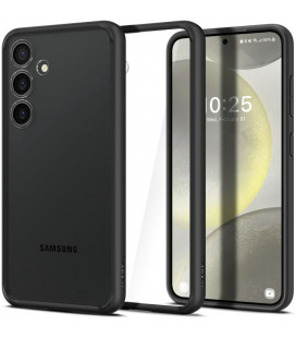 Matinis juodas / skaidrus dėklas Samsung Galaxy S24 telefonui "Spigen Ultra Hybrid"