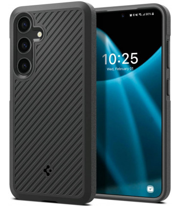 Matinis juodas dėklas Samsung Galaxy S24 telefonui "Spigen Core Armor"
