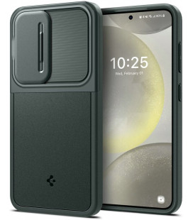 Žalias dėklas Samsung Galaxy S24 telefonui "Spigen Optik Armor"