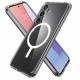 Skaidrus dėklas Samsung Galaxy S24 telefonui "Spigen Crystal Hybrid Onetap Ring Magsafe"