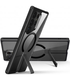Juodas / matinis skaidrus dėklas Samsung Galaxy S24 Ultra telefonui "ESR Flickstand Boost Halolock"