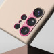 Smėlio spalvos dėklas Samsung Galaxy S24 Ultra telefonui "Ringke Silicone Magnetic Magsafe"
