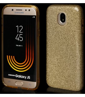 Auksinės spalvos silikoninis blizgantis dėklas Samsung Galaxy J5 2017 telefonui "Blink"