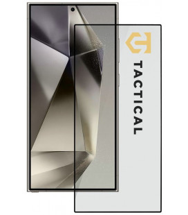 Juodas apsauginis grūdintas stiklas Samsung Galaxy S24 Ultra telefonui "Tactical Glass Shield 5D"