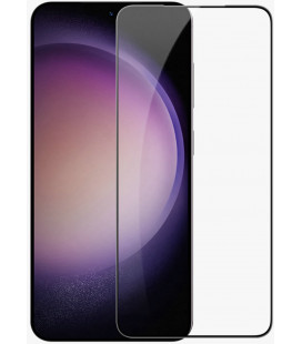 Juodas apsauginis grūdintas stiklas Samsung Galaxy S24 telefonui "Nillkin Amazing 2.5D CP+ Pro"