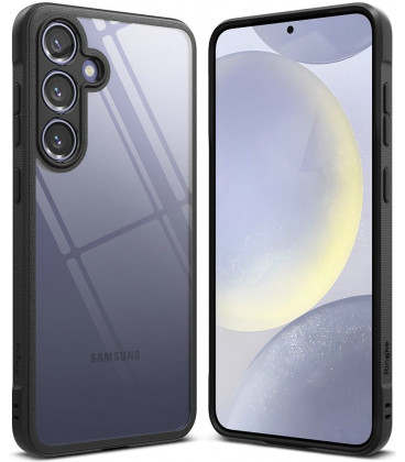 Juodas / skaidrus dėklas Samsung Galaxy S24 telefonui "Ringke Fusion Bold"