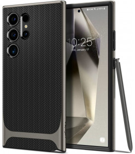 Pilkas dėklas Samsung Galaxy S24 Ultra telefonui "Spigen Neo Hybrid"