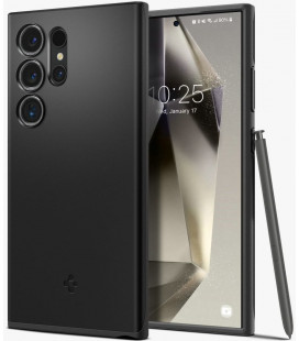 Juodas dėklas Samsung Galaxy S24 Ultra telefonui "Spigen Thin Fit"