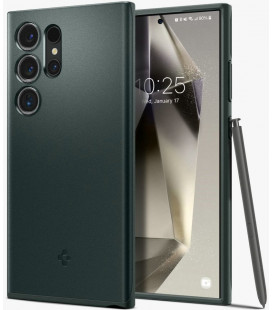 Žalias dėklas Samsung Galaxy S24 Ultra telefonui "Spigen Thin Fit"