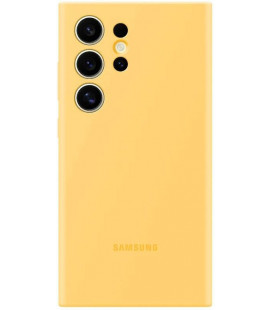 Originalus geltonas dėklas "Silicone Cover" Samsung Galaxy S24 Ultra telefonui "EF-PS928TYE"
