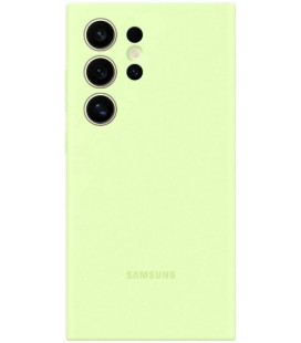 Originalus žalias dėklas "Silicone Cover" Samsung Galaxy S24 Ultra telefonui "EF-PS928TGE"