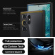 Juodas / matinis skaidrus dėklas Samsung Galaxy S24 Ultra telefonui "Spigen Ultra Hybrid"