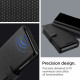 Juodas atverčiamas dėklas Samsung Galaxy S24 Ultra telefonui "Spigen Wallet S Plus"