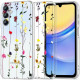 Skaidrus dėklas su gėlėmis Samsung Galaxy A15 4G / 5G telefonui "Tech-Protect Flexair Garden Floral"