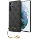 Pilkas dėklas Samsung Galaxy S24 Ultra telefonui "Guess 4G Charms Case"