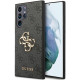 Pilkas dėklas Samsung Galaxy S24 Ultra telefonui "Guess PU 4G Metal Logo Case"