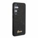 Juodas dėklas Samsung Galaxy S24 Plus telefonui "Guess PC/TPU Glitter Flakes Metal Logo Case"