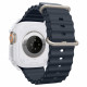 Baltas dėklas Apple Watch Ultra 1 / 2 (49 mm) laikrodžiui "Spigen Rugged Armor"