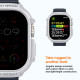 Baltas dėklas Apple Watch Ultra 1 / 2 (49 mm) laikrodžiui "Spigen Rugged Armor"