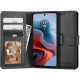 Juodas atverčiamas dėklas Motorola Moto G34 5G telefonui "Tech-Protect Wallet"