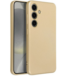 Auksinės spalvos dėklas Samsung Galaxy S24 telefonui "Metallic Case"
