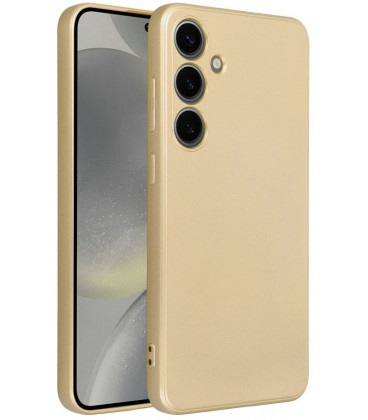 Auksinės spalvos dėklas Samsung Galaxy S24 Plus telefonui "Metallic Case"