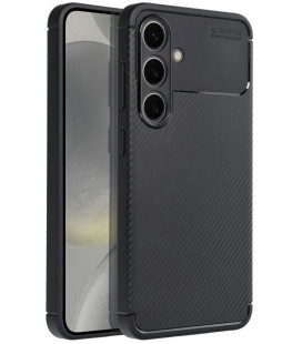 Juodas dėklas Samsung Galaxy S24 telefonui "Carbon Premium"