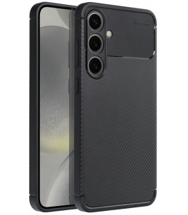 Juodas dėklas Samsung Galaxy S24 Plus telefonui "Carbon Premium"