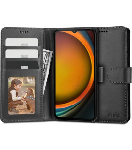 Juodas atverčiamas dėklas Samsung Galaxy Xcover 7 telefonui "Tech-Protect Wallet"