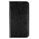 Juodas odinis atverčiamas klasikinis dėklas Samsung Galaxy S21 FE telefonui "Book Special Case"