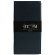 Tamsiai mėlynas odinis atverčiamas klasikinis dėklas Samsung Galaxy S21 FE telefonui "Book Special Case"