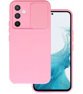 Šviesiai rožinis dėklas su kameros apsauga Samsung Galaxy A54 5G telefonui "Camshield Soft"