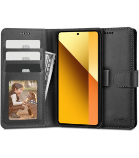 Juodas atverčiamas dėklas Xiaomi Redmi Note 13 5G telefonui "Tech-Protect Wallet"