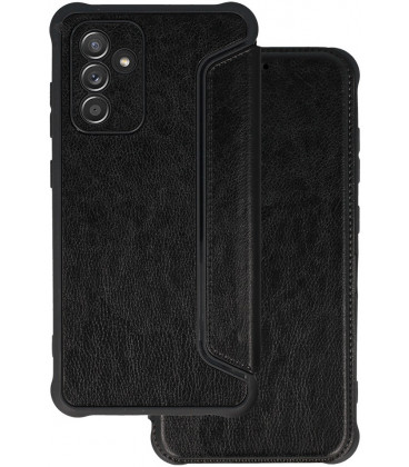 Juodas atverčiamas dėklas Samsung Galaxy A34 5G telefonui "Razor Leather Book"