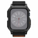 Juoda apyrankė Apple Watch  6 / 7 / 8 / 9 / SE 1 / 2 / 3 (44 / 45 mm) laikrodžiui "Spigen Lite Fit Pro"