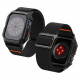 Juoda apyrankė Apple Watch  6 / 7 / 8 / 9 / SE 1 / 2 / 3 (44 / 45 mm) laikrodžiui "Spigen Lite Fit Pro"